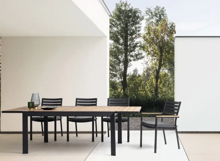 TAVOLO IN ALLUMINIO 220-340X100 ANTRACITE YK13 - BELMAR