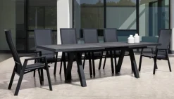 TAVOLO IN ALLUMINIO 205/265X103 ANTRACITE JX55 - KRION