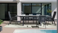 TAVOLO IN ALLUMINIO 205/265X103 ANTRACITE JX55 - KRION