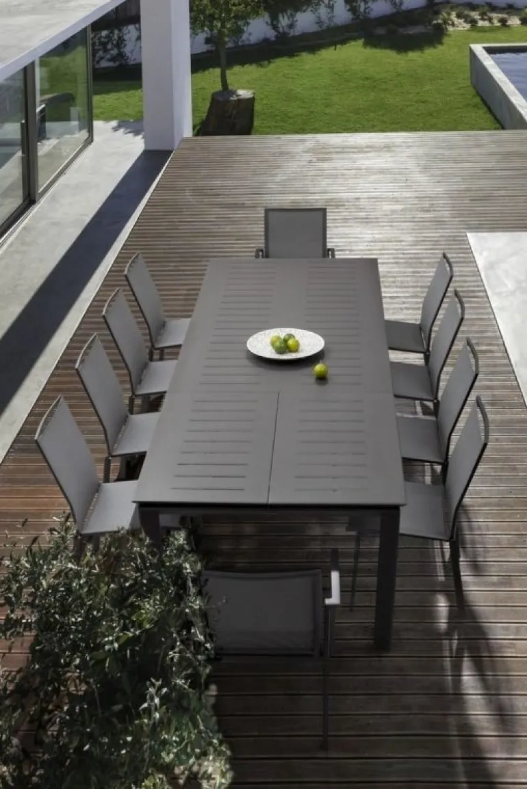 TAVOLO IN ALLUMINIO 200/300X110 ANTRACITE CX23 - KONNOR