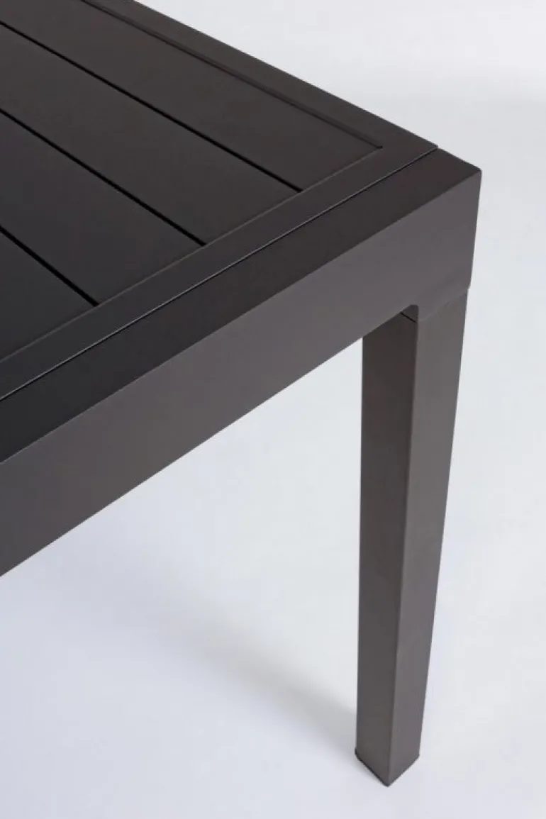 TAVOLO IN ALLUMINIO 83/166X80 ANTRACITE YK13 - PELAGIUS