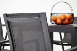 TAVOLO IN ALLUMINIO 83/166X80 ANTRACITE YK13 - PELAGIUS