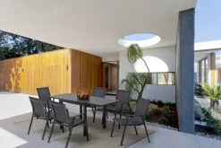 TAVOLO IN ALLUMINIO 83/166X80 ANTRACITE YK13 - PELAGIUS