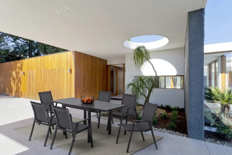 TAVOLO IN ALLUMINIO 83/166X80 ANTRACITE YK13 - PELAGIUS