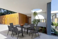 TAVOLO IN ALLUMINIO 83/166X80 ANTRACITE YK13 - PELAGIUS