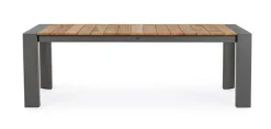 TAVOLO IN ALLUMINIO 228-294X100 ANTRACITE GK52 - CAMERON