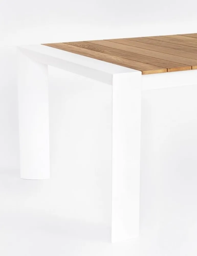 TAVOLO IN ALLUMINIO 228-294X100 BIANCO GK50 - CAMERON