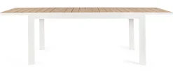 TAVOLO IN ALLUMINIO 160-240X100 BIANCO YK11 - BELMAR