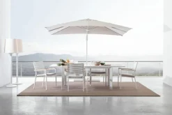 TAVOLO IN ALLUMINIO 160-240X100 BIANCO YK11 - BELMAR