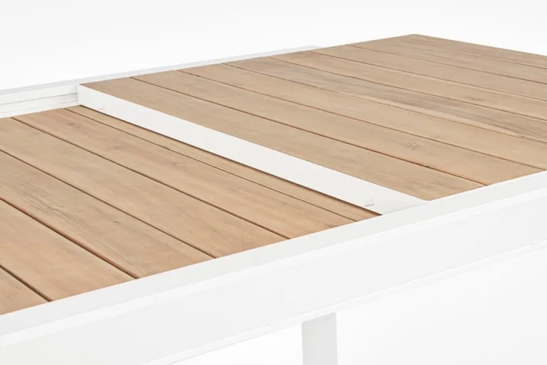 TAVOLO IN ALLUMINIO 160-240X100 BIANCO YK11 - BELMAR