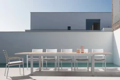 TAVOLO IN ALLUMINIO 220-340X100 BIANCO YK11 - BELMAR