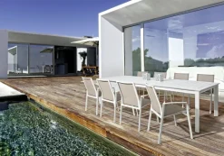 TAVOLO IN ALLUMINIO 200/300X110 BIANCO CX21-KONNOR