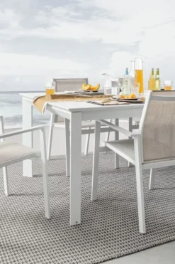 TAVOLO IN ALLUMINIO 200/300X110 BIANCO CX21-KONNOR