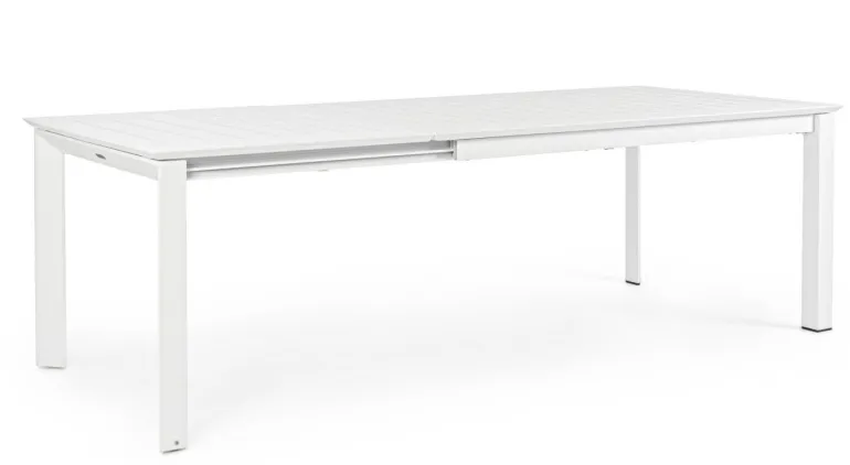 TAVOLO IN ALLUMINIO 160/240X100 BIANCO CX21 - KONNOR