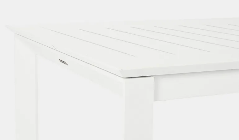 TAVOLO IN ALLUMINIO 160/240X100 BIANCO CX21 - KONNOR