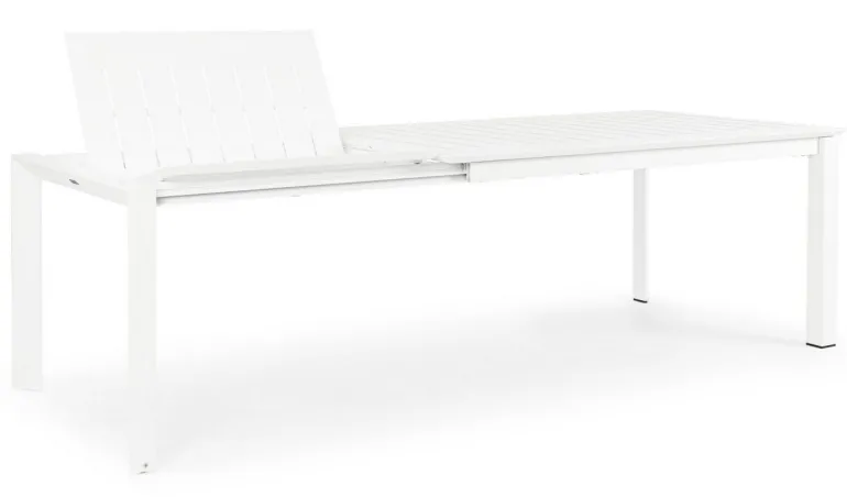 TAVOLO IN ALLUMINIO 160/240X100 BIANCO CX21 - KONNOR