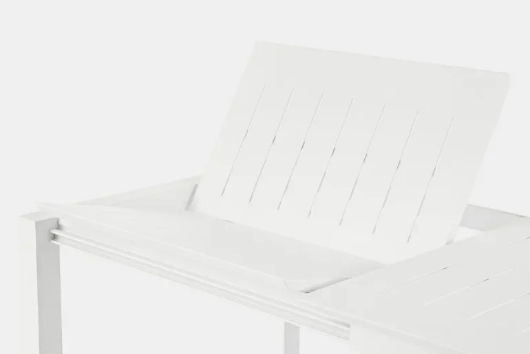 TAVOLO IN ALLUMINIO 160/240X100 BIANCO CX21 - KONNOR
