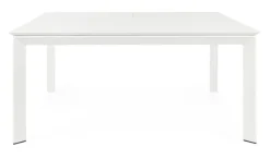 TAVOLO IN ALLUMINIO 110/160X160 BIANCO CX21 - KONNOR