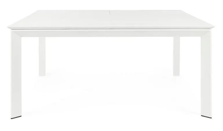 TAVOLO IN ALLUMINIO 110/160X160 BIANCO CX21 - KONNOR