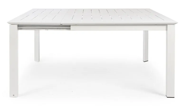 TAVOLO IN ALLUMINIO 110/160X160 BIANCO CX21 - KONNOR