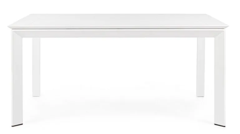 TAVOLO IN ALLUMINIO 110/160X160 BIANCO CX21 - KONNOR