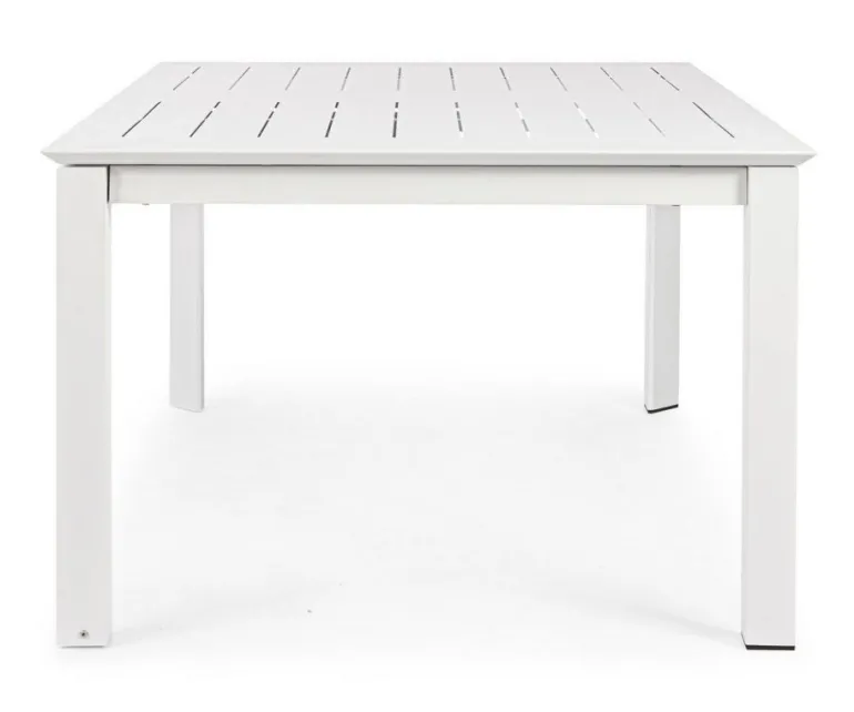 TAVOLO IN ALLUMINIO 110/160X160 BIANCO CX21 - KONNOR