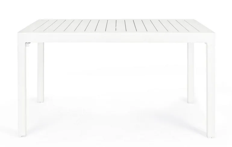 TAVOLO IN ALLUMINIO 135/270X90 BIANCO YK11 - PELAGIUS