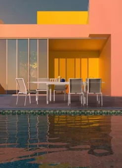 TAVOLO IN ALLUMINIO 135/270X90 BIANCO YK11 - PELAGIUS