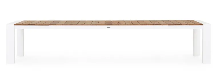 TAVOLO IN ALLUMINIO 253/319/384X110 BIANCO GK50 - CAMERON