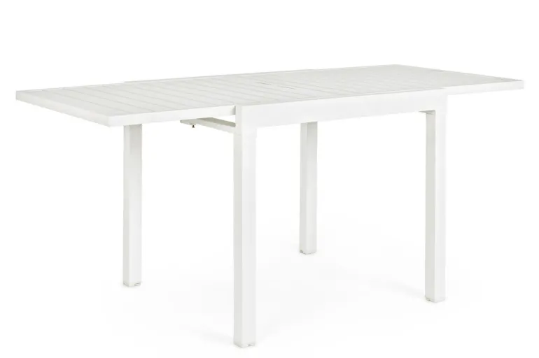 TAVOLO IN ALLUMINIO 83/166X80 BIANCO YK11 - PELAGIUS