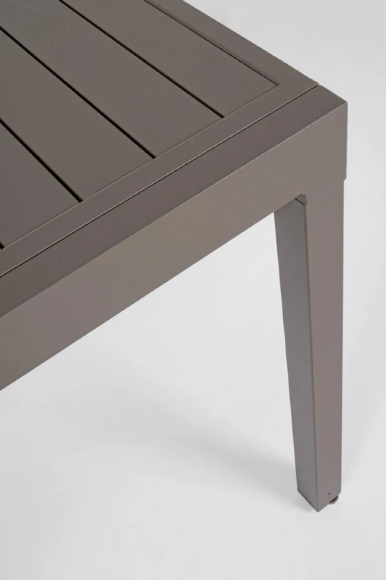 TAVOLO IN ALLUMINIO 135-270X90 COFFEE YK14 - PELAGIUS