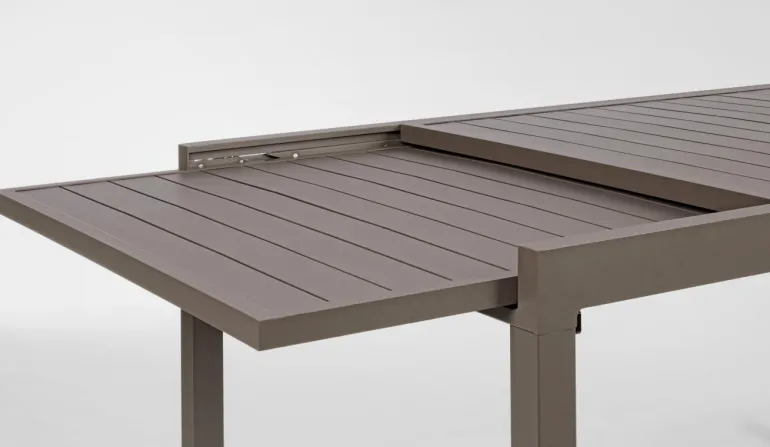 TAVOLO IN ALLUMINIO 135-270X90 COFFEE YK14 - PELAGIUS