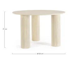 TAVOLO IN LEGNO 6 PERSONE ROTONDO FISSO - DACCA