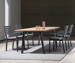 TAVOLO IN LEGNO ANTRACITE 160X90 - OSLO FSC