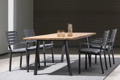 TAVOLO IN LEGNO ANTRACITE 160X90 - OSLO FSC