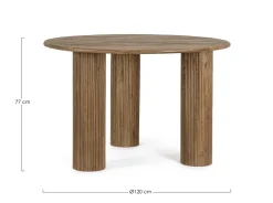 TAVOLO IN LEGNO BROWN D120 - DACCA