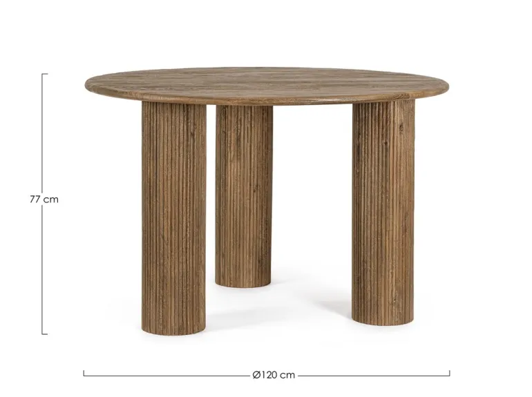 TAVOLO IN LEGNO BROWN D120 - DACCA