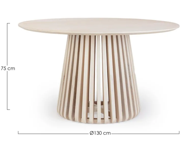 TAVOLO IN LEGNO NATURALE D130 - ODION