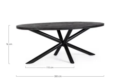 TAVOLO IN LEGNO 200X110 - HASTINGS