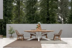 TAVOLO IN TEAK BIANCO RT01 - PALMDALE