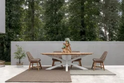 TAVOLO IN TEAK BIANCO RT01 - PALMDALE