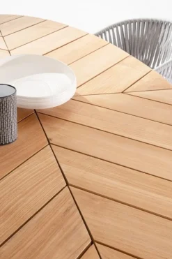 TAVOLO IN TEAK BIANCO RT01 - PALMDALE