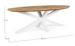TAVOLO IN TEAK BIANCO RT01 - PALMDALE