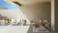 TAVOLO IN TEAK BIANCO RT01 - PALMDALE