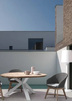 TAVOLO IN TEAK BIANCO RT01 - PALMDALE