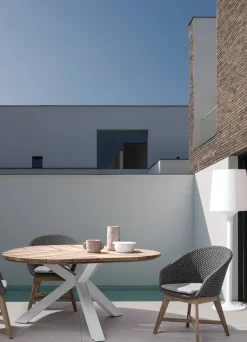 TAVOLO IN TEAK BIANCO RT01 - PALMDALE