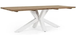 TAVOLO IN TEAK RICICLATO BIANCO PM01 - RAMSEY