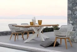TAVOLO IN TEAK RICICLATO BIANCO PM01 - RAMSEY