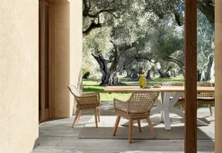 TAVOLO IN TEAK RICICLATO BIANCO PM01 - RAMSEY