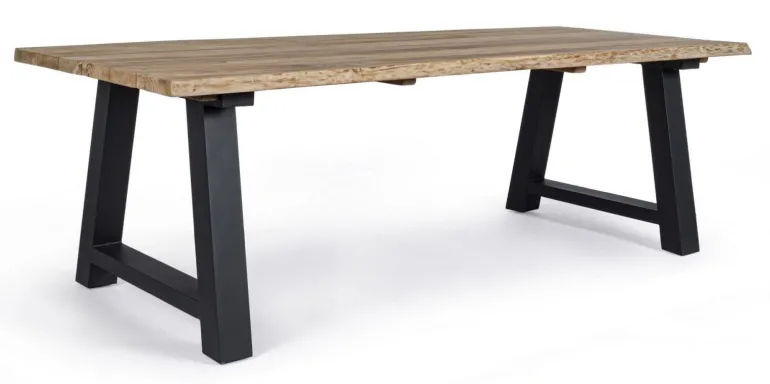 TAVOLO IN TEAK RICICLATO ANTARCITE AM03 - ROLLAND